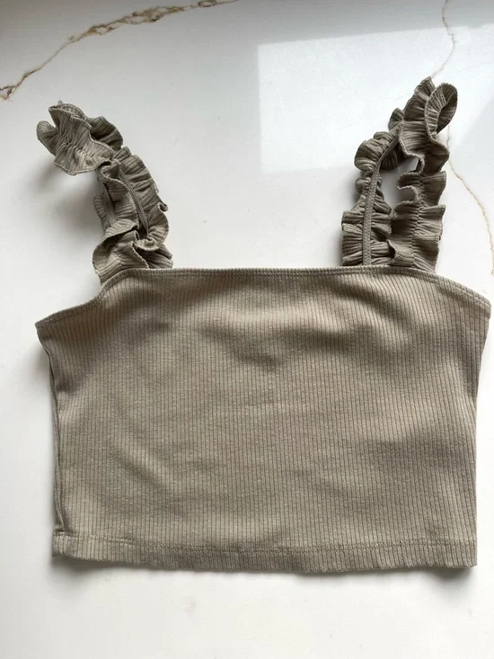 Aritzia Sunday Best firecracker tank Taupe small - Picture 2 of 4